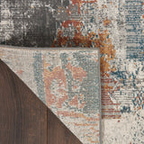 Nourison Ludlow LDW06 Contemporary Machine Made Power-loomed Indoor only Area Rug Grey/Multi 7'10" x 9'10" 99446783974