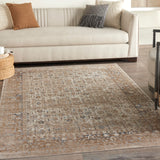Nourison kathy ireland Home Malta MAI04 Vintage Machine Made Power-loomed Indoor only Area Rug Taupe 5'3" x 7'7" 99446361233