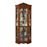 Pulaski Furniture Mirrored Corner Curio Cabinet in Warm Cherry Brown 20671-PULASKI 20671-PULASKI