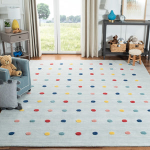 Safavieh Kids 803 Kids Hand Loomed 70% Wool, 10% Cotton, 20% Latex Rug Grey