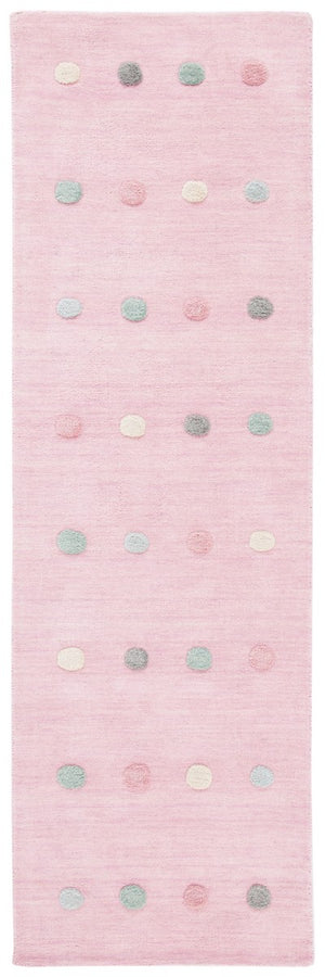Safavieh Kids 803 Kids Hand Loomed 70% Wool, 10% Cotton, 20% Latex Rug Light Pink