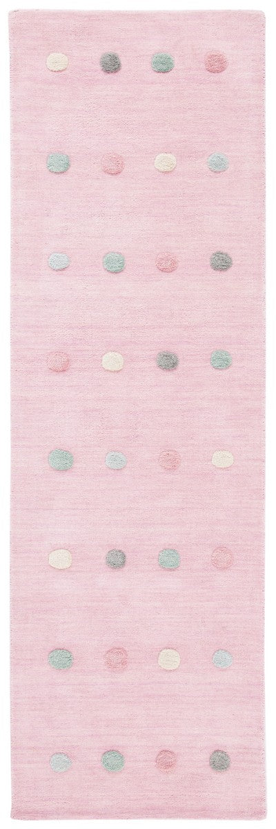 Safavieh Kids 803 Kids Hand Loomed 70% Wool, 10% Cotton, 20% Latex Rug Light Pink