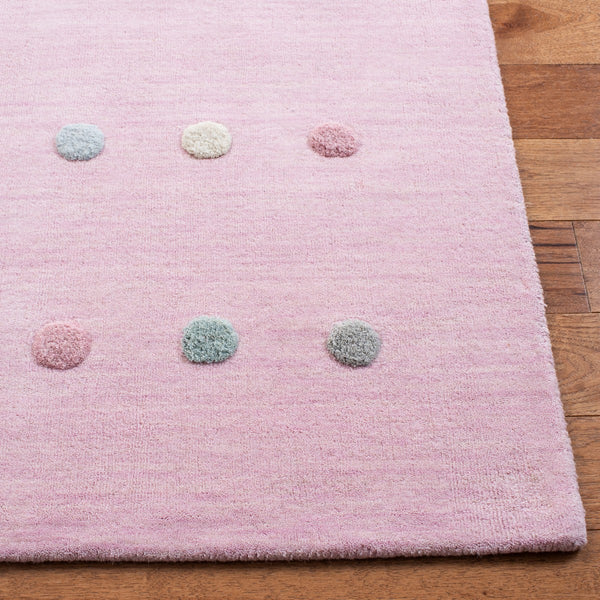Safavieh Kids 803 Kids Hand Loomed 70% Wool, 10% Cotton, 20% Latex Rug Light Pink