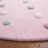 Safavieh Kids 803 Kids Hand Loomed 70% Wool, 10% Cotton, 20% Latex Rug Light Pink