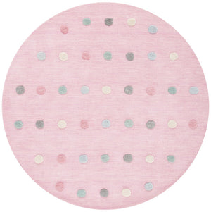 Safavieh Kids 803 Kids Hand Loomed 70% Wool, 10% Cotton, 20% Latex Rug Light Pink
