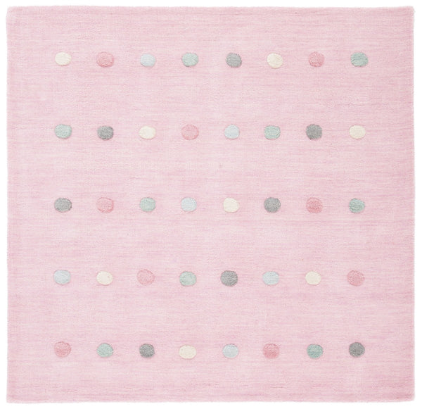 Safavieh Kids 803 Kids Hand Loomed 70% Wool, 10% Cotton, 20% Latex Rug Light Pink