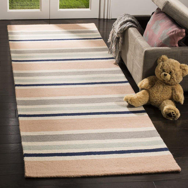 Safavieh Safavieh Kids 916 Multi Stripe Hand Tufted Wool Rug SFK916A-3