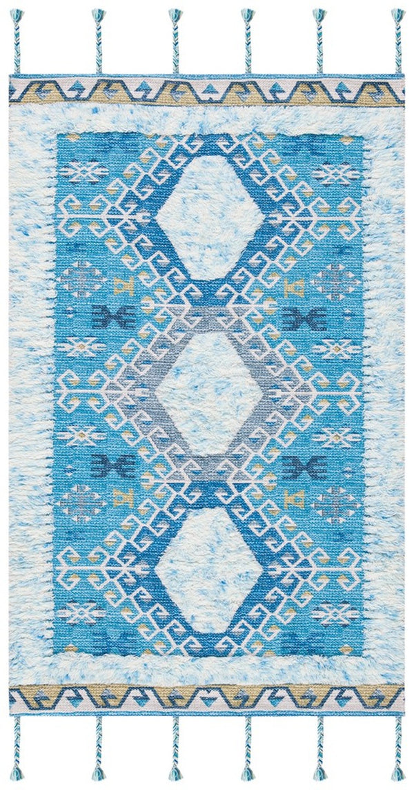 Safavieh Saffron 103 Hand Loomed Wool Shag & Flokati Rug SFN103K-3