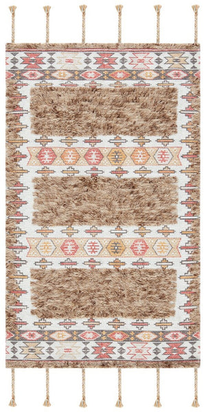 Safavieh Saffron 106 Hand Loomed Wool Shag & Flokati Rug SFN106E-3