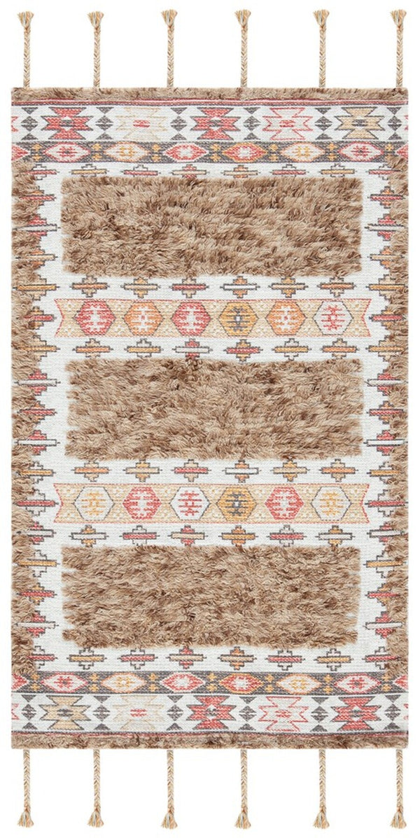 Safavieh Saffron 106 Hand Loomed Wool Shag & Flokati Rug SFN106E-3