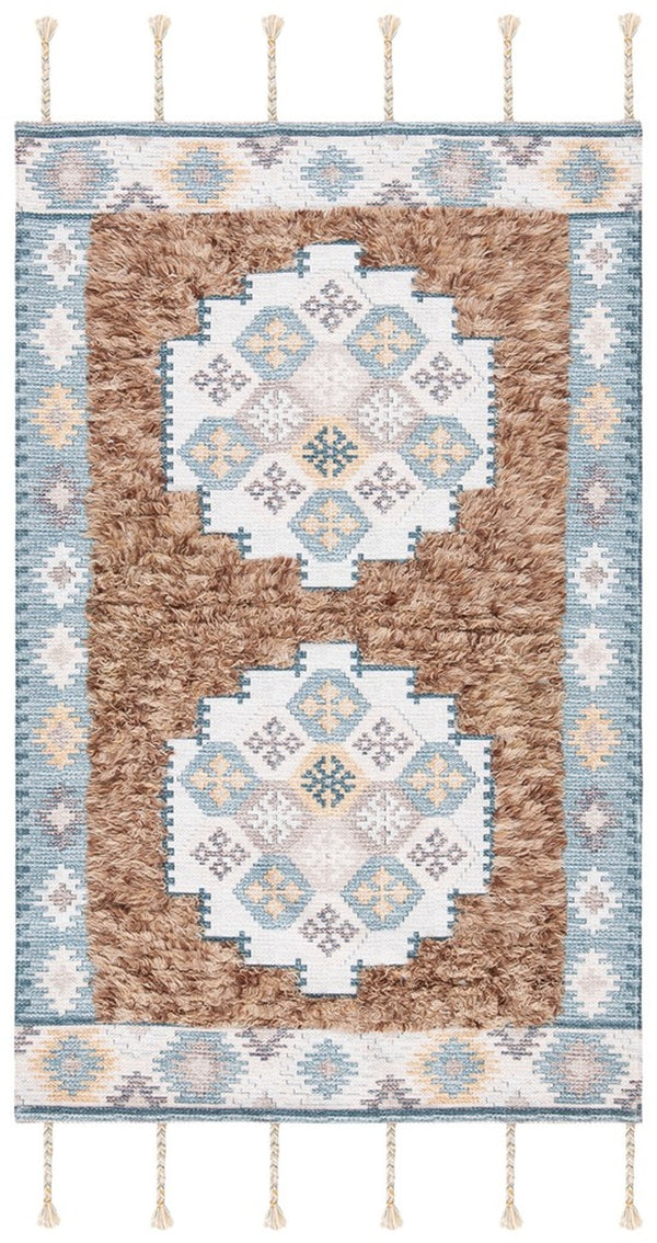 Safavieh Saffron 108 Hand Loomed Wool Shag & Flokati Rug SFN108B-3