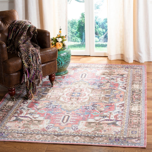 Safavieh Saffron 202 Power Loomed 53% COTTON/34% POLYESTER/12% RAYON/1% OTHER Traditional Rug SFN202P-4