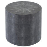 Safavieh Diesel End Table Faux Shagreen Black Resin Couture SFV1507A 889048054318