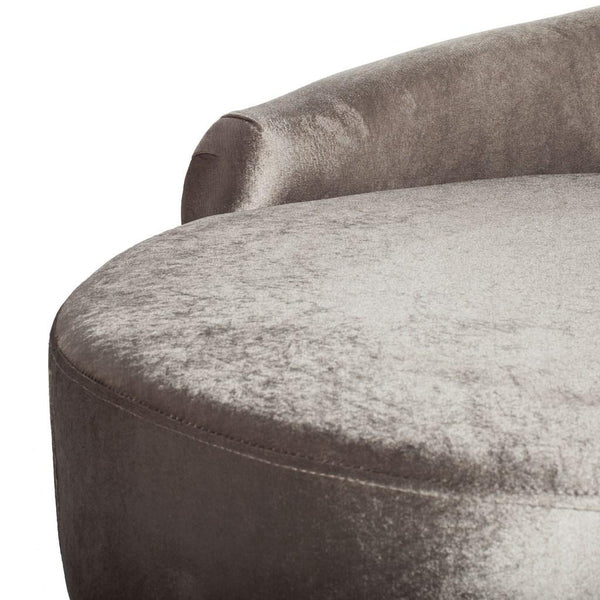 Safavieh Evangeline Sofa Velvet Parisian Champagne Black Gold Metal Foam Couture SFV2101B 889048446274