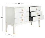 Safavieh Lorna 6 Drawer Contemporary Dresser in White Couture SFV2104A