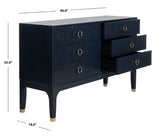 Safavieh Lorna 6 Drawer Contemporary Dresser in Navy Couture SFV2104C
