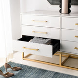 Safavieh Estelle Dresser in White and Gold SFV2105A 889048729865