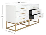 Safavieh Estelle Dresser in White and Gold SFV2105A 889048729865