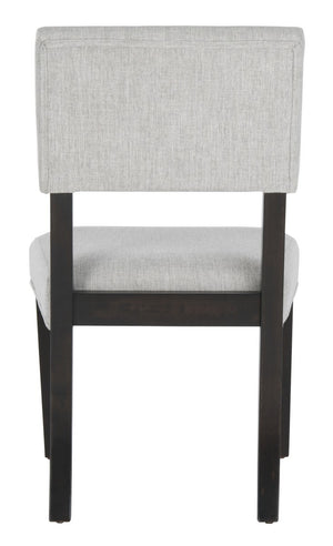Safavieh Luis Wood Dining Chair in Black Charcoal, Light Taupe - Set of 2 SFV2107A-SET2