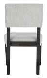 Safavieh Luis Wood Dining Chair in Black Charcoal, Light Taupe - Set of 2 SFV2107A-SET2