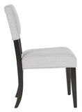 Safavieh Luis Wood Dining Chair in Black Charcoal, Light Taupe - Set of 2 SFV2107A-SET2