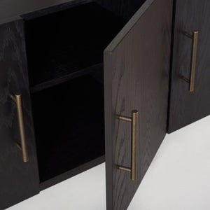 Safavieh Doderick Mid-Century Media Stand Black Wood / Metal SFV2114B