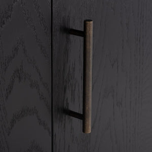 Safavieh Doderick Mid-Century Media Stand Black Wood / Metal SFV2114B