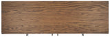 Doderick Mid-Century Media Stand - Retro Oak Veneer with Sleek Black Finish & Ample Storage Space