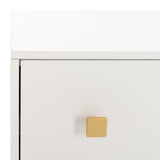 Safavieh Claudette 4 Drawer Dresser White / Gold Wood / Mdf / Metal SFV2123A