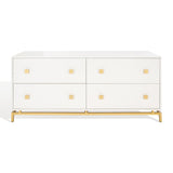 Safavieh Claudette 4 Drawer Dresser White / Gold Wood / Mdf / Metal SFV2123A