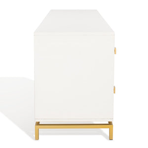 Safavieh Claudette 4 Drawer Dresser White / Gold Wood / Mdf / Metal SFV2123A