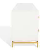 Safavieh Claudette 4 Drawer Dresser White / Gold Wood / Mdf / Metal SFV2123A