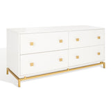 Safavieh Claudette 4 Drawer Dresser White / Gold Wood / Mdf / Metal SFV2123A