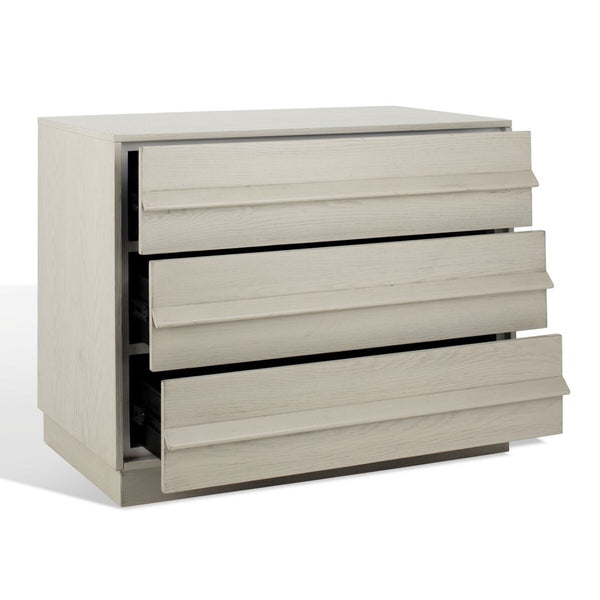 Safavieh Deirdra 3 Drawer Wood Chest White Wash Wood SFV2138A
