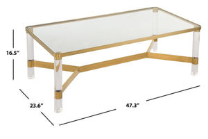 Suzanna Acrylic Coffee Table - Glamorous Seventies-Inspired Design for Contemporary Living Spaces