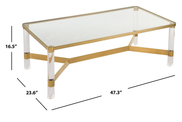 Suzanna Acrylic Coffee Table - Glamorous Seventies-Inspired Design for Contemporary Living Spaces