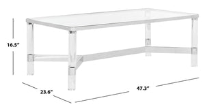 Suzanna Acrylic Coffee Table - Glamorous Seventies-Inspired Design for Contemporary Living Spaces
