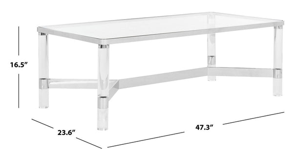 Suzanna Acrylic Coffee Table - Glamorous Seventies-Inspired Design for Contemporary Living Spaces