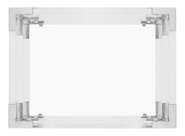 Safavieh Louisa End Table Acyrlic Acrylic Chrome Glass Couture SFV2506B 889048288898