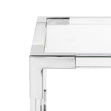 Safavieh Louisa End Table Acyrlic Acrylic Chrome Glass Couture SFV2506B 889048288898