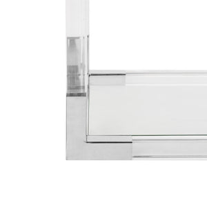 Safavieh Louisa End Table Acyrlic Acrylic Chrome Glass Couture SFV2506B 889048288898