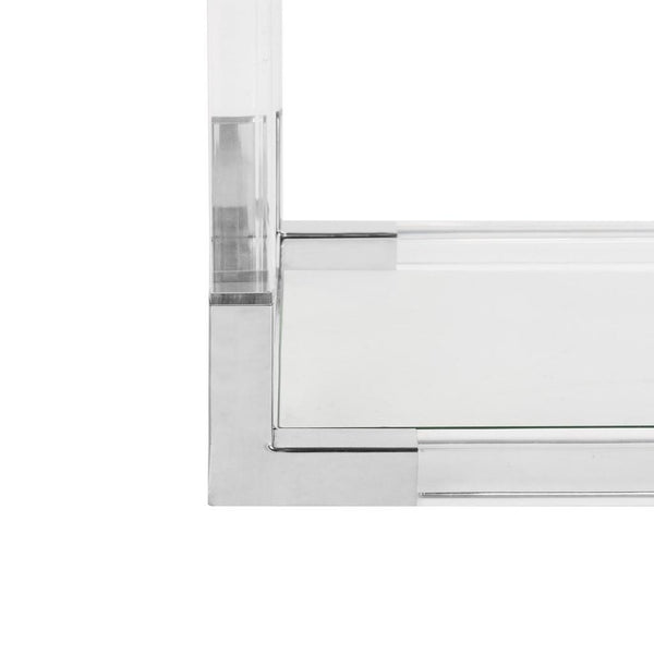 Safavieh Louisa End Table Acyrlic Acrylic Chrome Glass Couture SFV2506B 889048288898