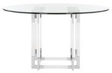 Safavieh Koryn Dining Table in Silver SFV2509B-2BX 889048288928