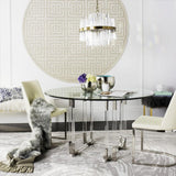 Safavieh Koryn Dining Table in Silver SFV2509B-2BX 889048288928