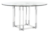 Safavieh Koryn Dining Table in Silver SFV2509B-2BX 889048288928