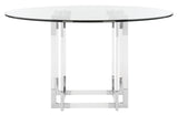 Safavieh Koryn Dining Table in Silver SFV2509B-2BX 889048288928