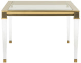 Safavieh Charleston Coffee Table Acrylic Stainless Steel Brass Glass Couture SFV2514A 889048200760