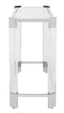 Safavieh Gianna Console Table Glass Stainles Steel Stainless Acrylic Couture SFV2530A 889048301429