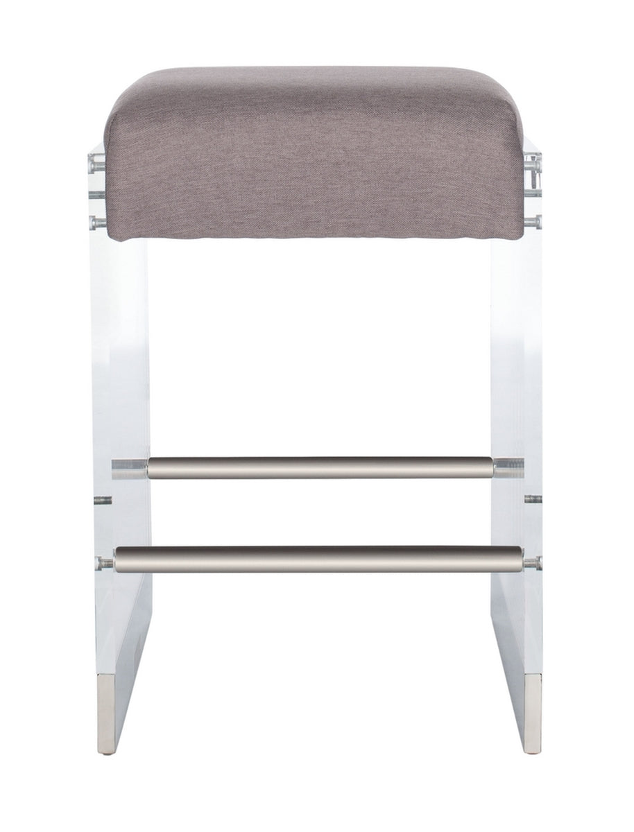 Safavieh Piper Acrylic Barstool in Grey SFV2533A 889048672567