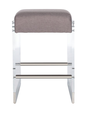 Safavieh Piper Acrylic Barstool in Grey SFV2533A 889048672567